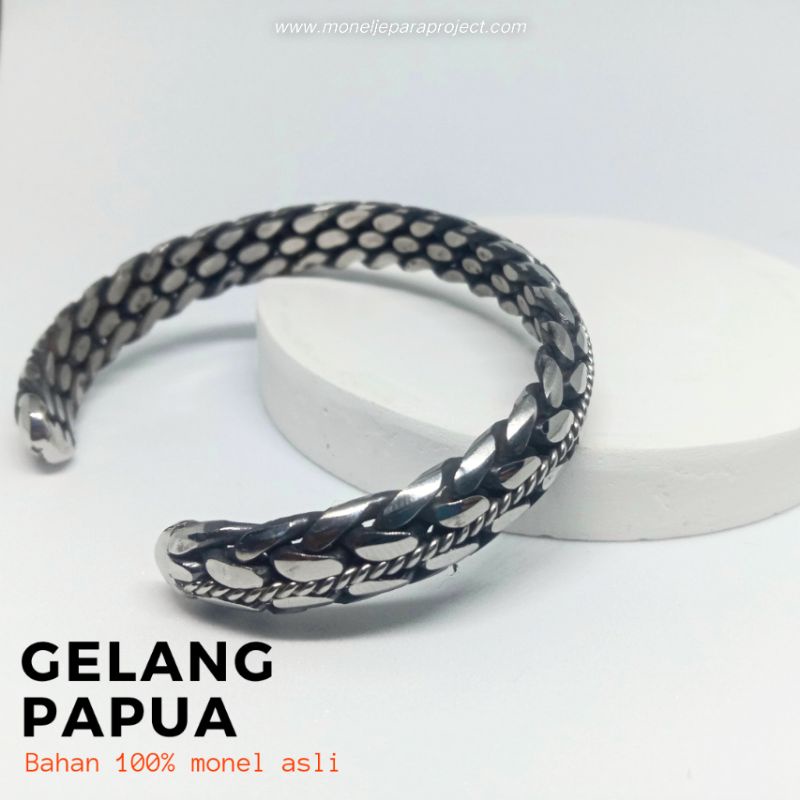 Gelang Anyam Papua Dewasa (Monel Asli)