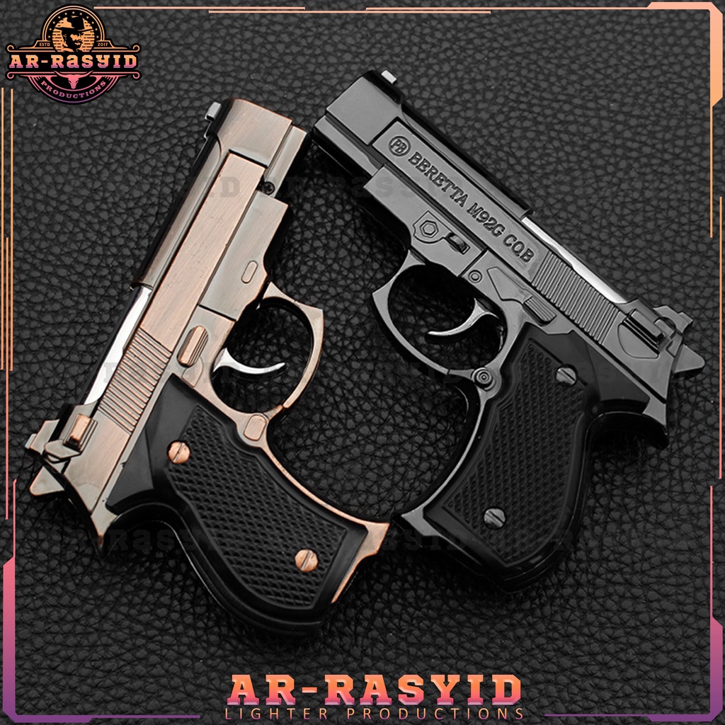 BISA COD Korek Api Bara Gas Pistol Beretta M92G COB PS 67