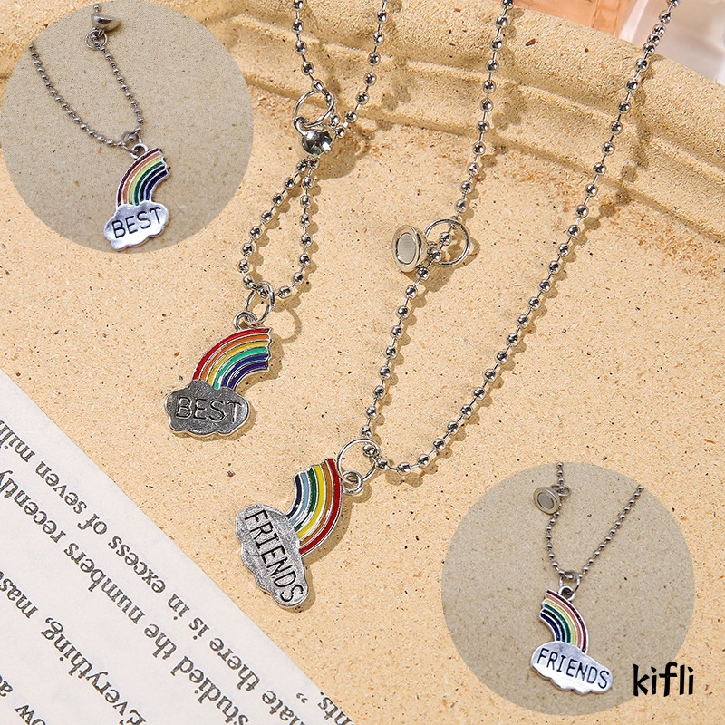 1 Pasang,Magnetic Rainbow Couple Kalung,Sederhana Dan Kreatif,Pacar Klavikula Rantai Pria,Dan Wanita Liontin Perhiasan Aksesoris