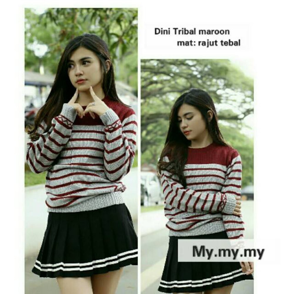 Jual Sweater cewek dini tribal sweater rajut rajut tebal sweater murah Murah