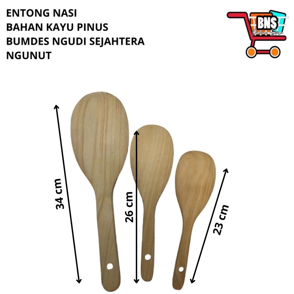 TERMURAH ENTONG NASI KAYU CENTONG NASI ANTI LENGKET