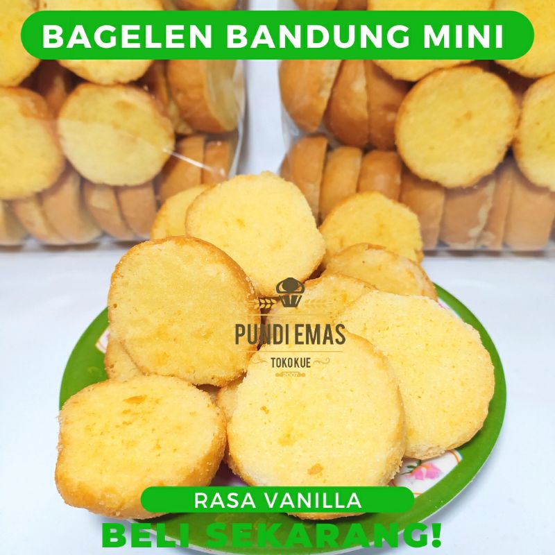 Bagelen Bandung Mini Vanilla / Roombutter Roti Kering Bagelan Kiloan 250 Gram