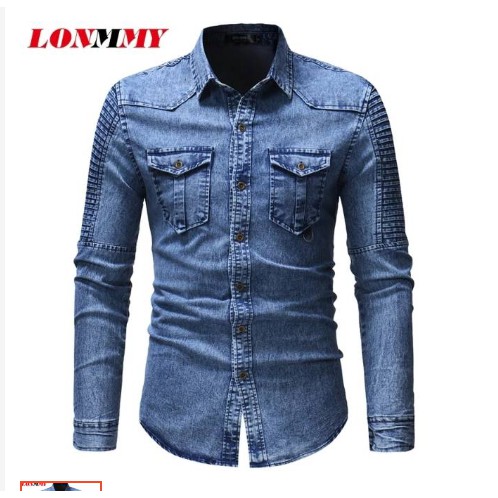 KEMEJAPRIA HEM ALISAN KEMEJACOWOK PRIA KASUAL POLOS H27M6 BAJU KEMEJA POLOS NAVY BIRU DONGKER PRI