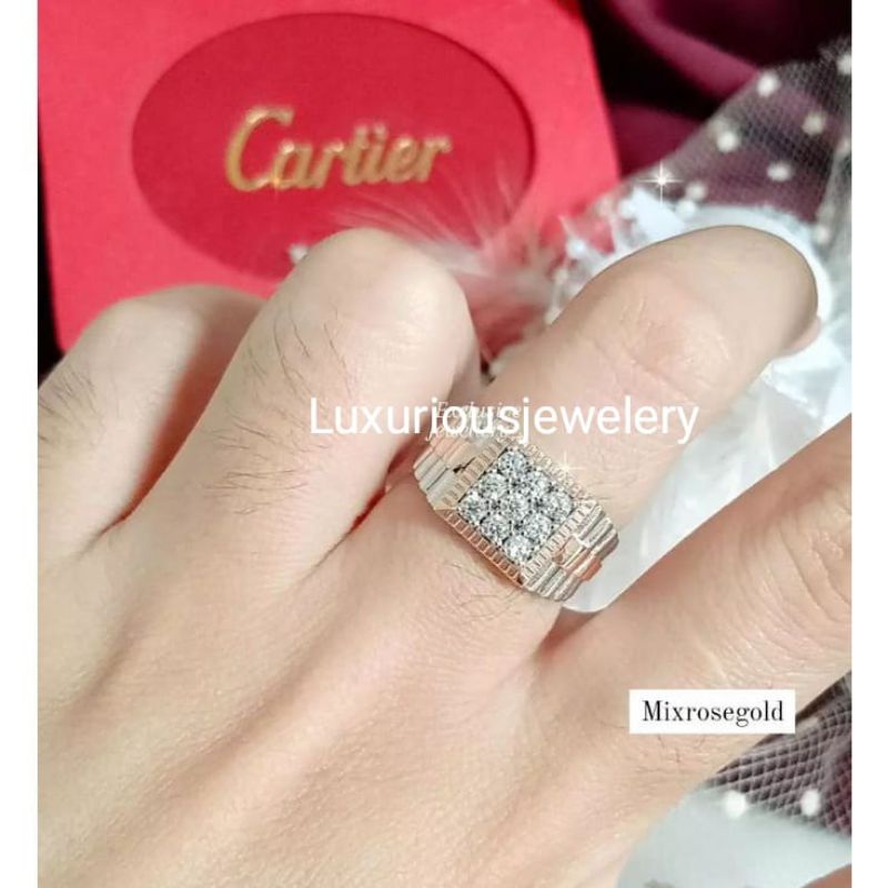 Cincin cowok Replika Berlian lapis emas