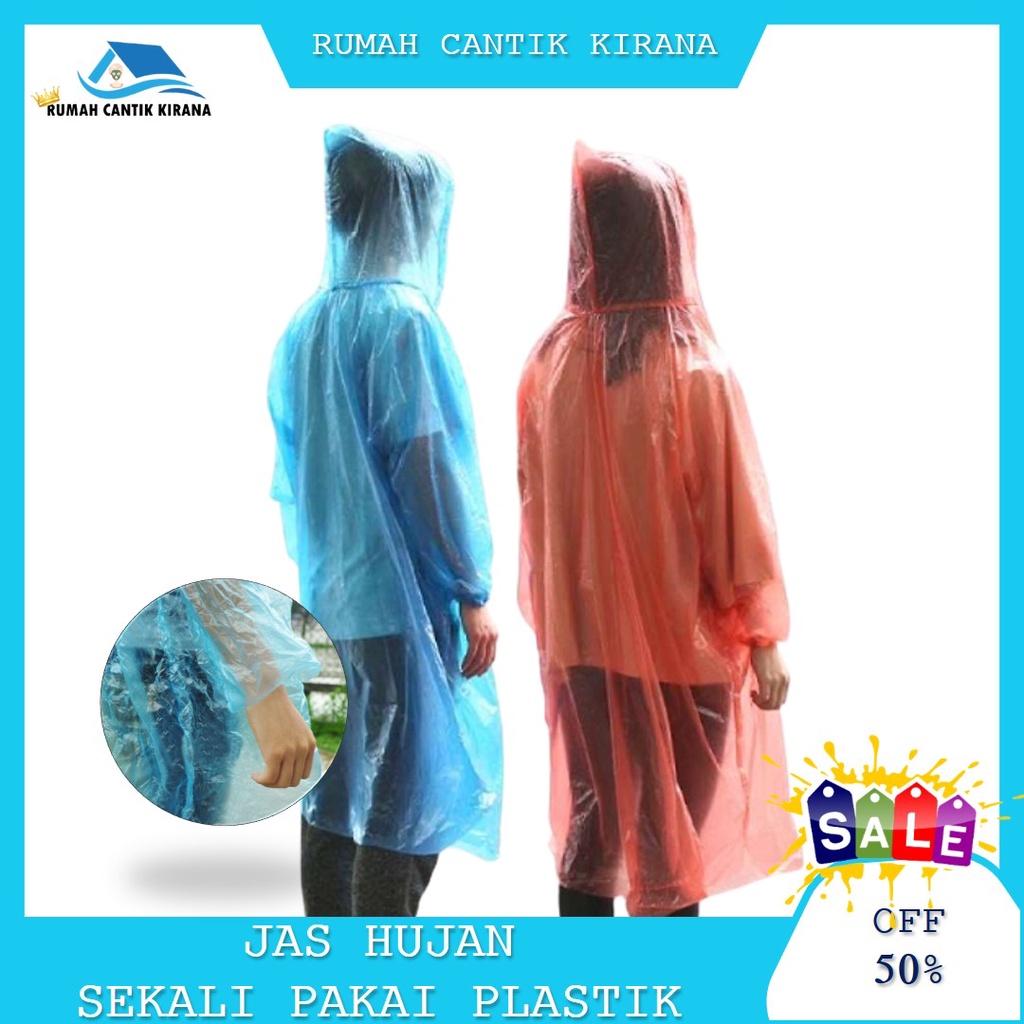 GROSIR Jas Hujan Plastik Murah - Jas Hujan Traveling Sekali Pakai - Jas Hujan Camping - Jas Hujan Ou