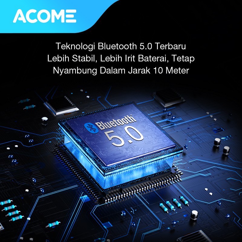 Acome A5 Speaker Bluetooth 5.0 Jam Alarm LED Display Ultra Bass Garansi Resmi 1 Tahun