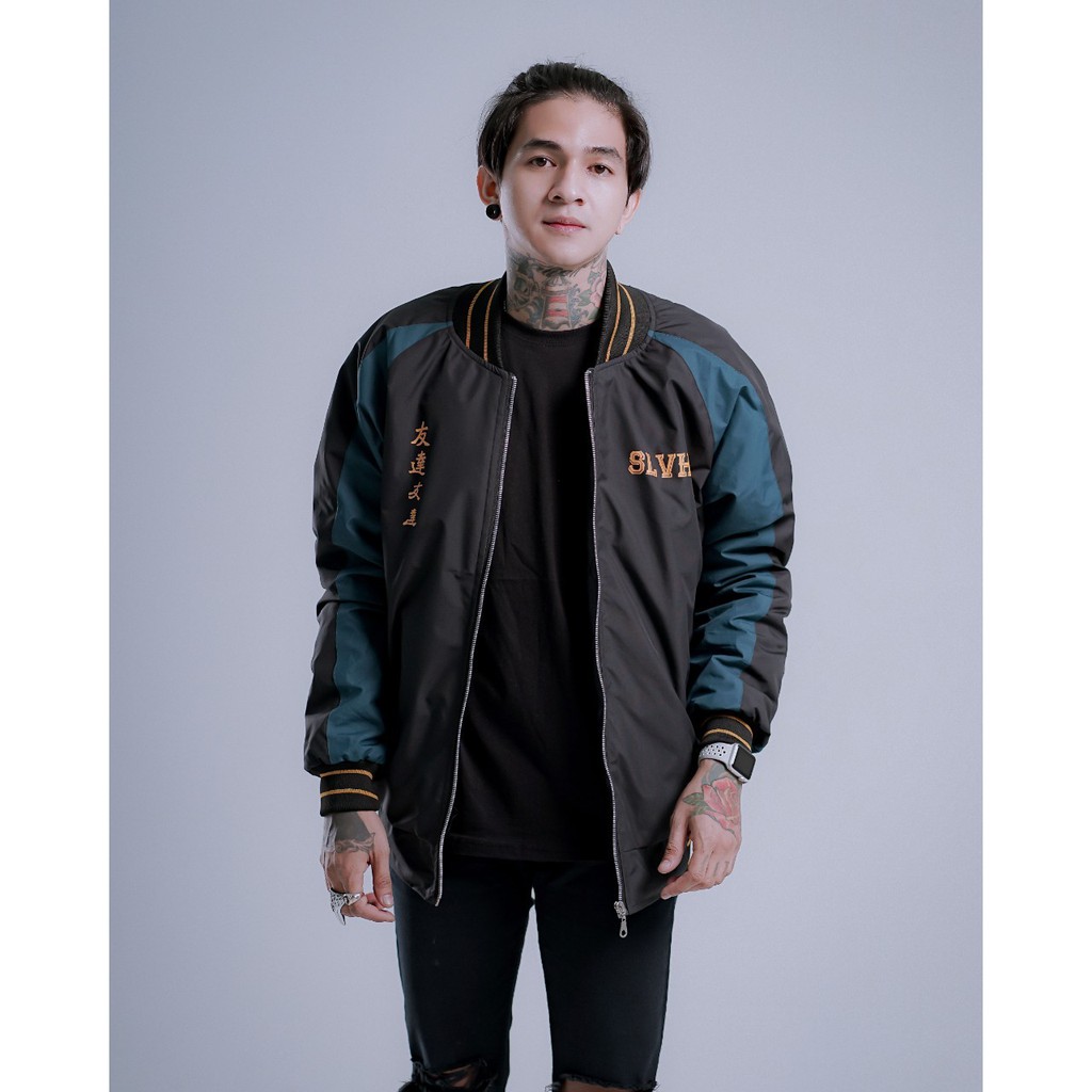 Jaket Bomber Sukajan Jaket Salvio Hexia Slvhx Jaket Parasut Pria Jaket Outdoor