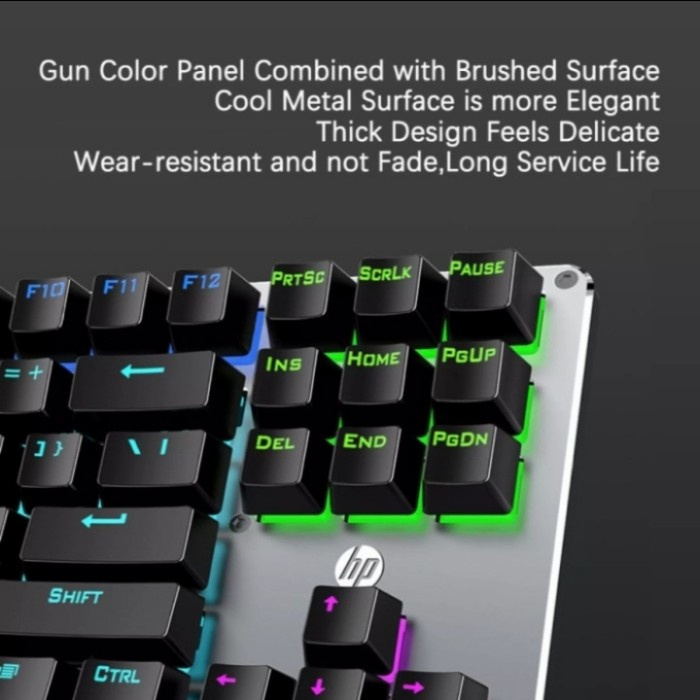 KEYBOARD GAMING HP GK200- RGB BLUE SWITCH TKL MECHANICAL KEYBOARD