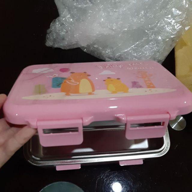 Kotak Makan Lunch Box Yooyee Mini Stainless Steel 3 Sekat 627