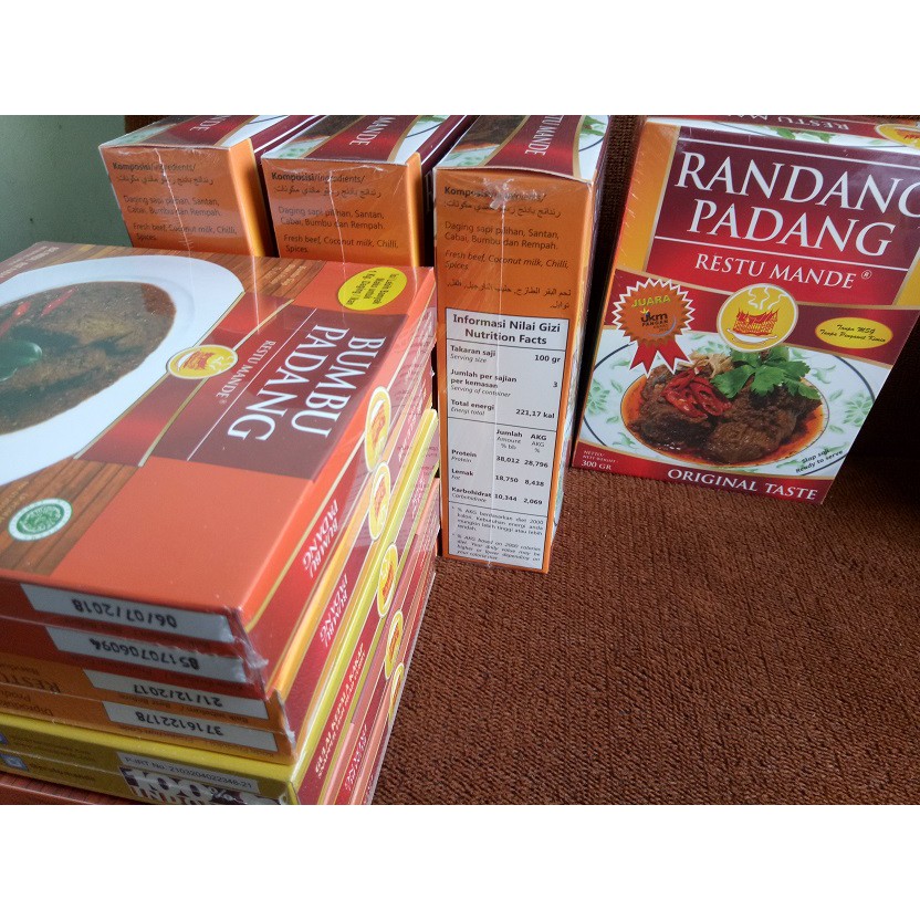 RENDANG SAPI HALAL RESTUMANDE - MASAKAN PADANG ENAK Siap Saji - Indonesia Food