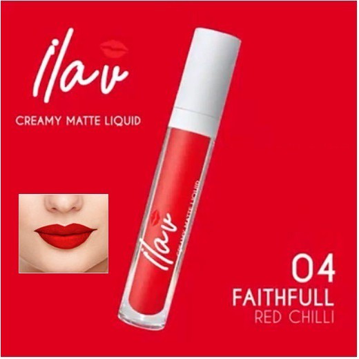 Ilav Creamy Matte Liquid FAITHFULL : Red Chilli Original HWI Lip Cream