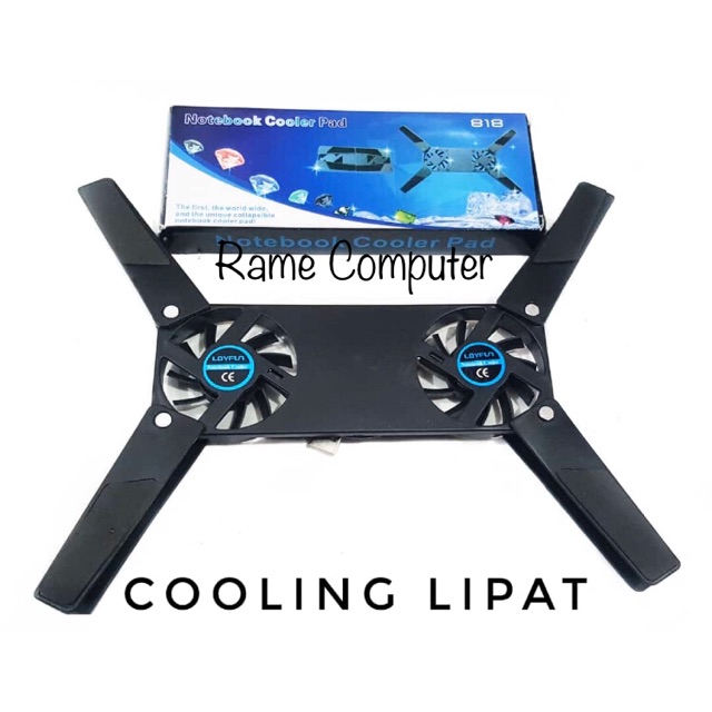 COOLING PAD LIPAT 2 KIPAS - COOLER LAPTOP