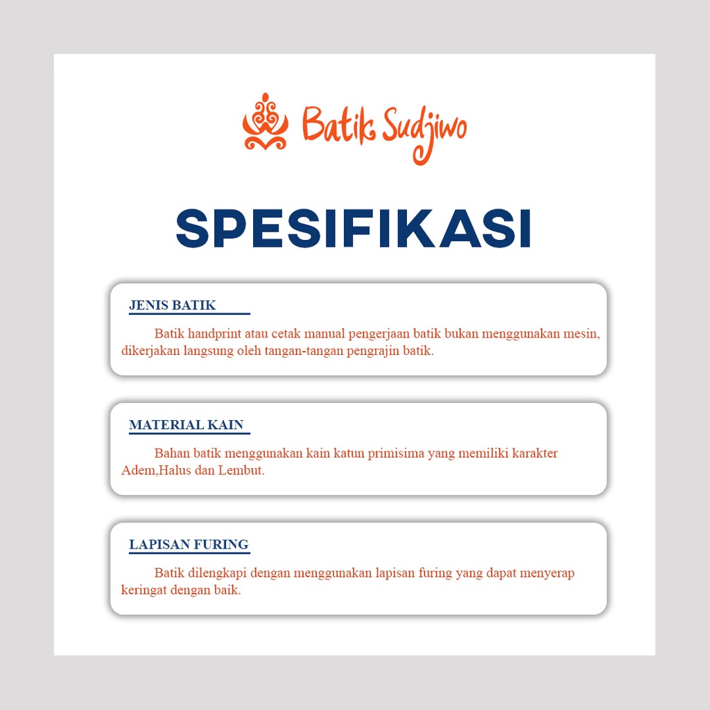 Kemeja Batik Pria Lengan Panjang  Lapis Furing Premium 1018
