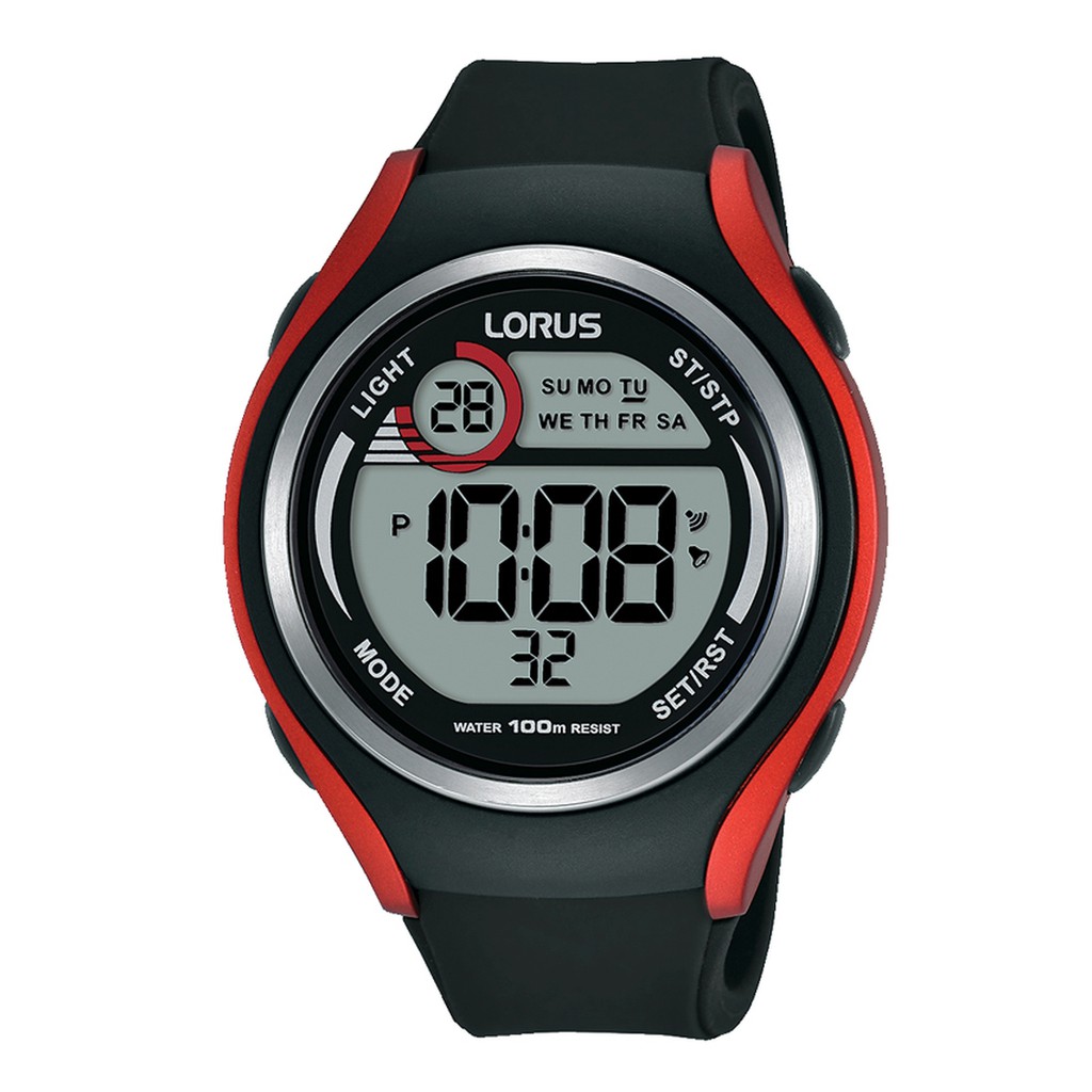 Jam Tangan Pria Lorus Original R2379LX9 Strap Silicon Black