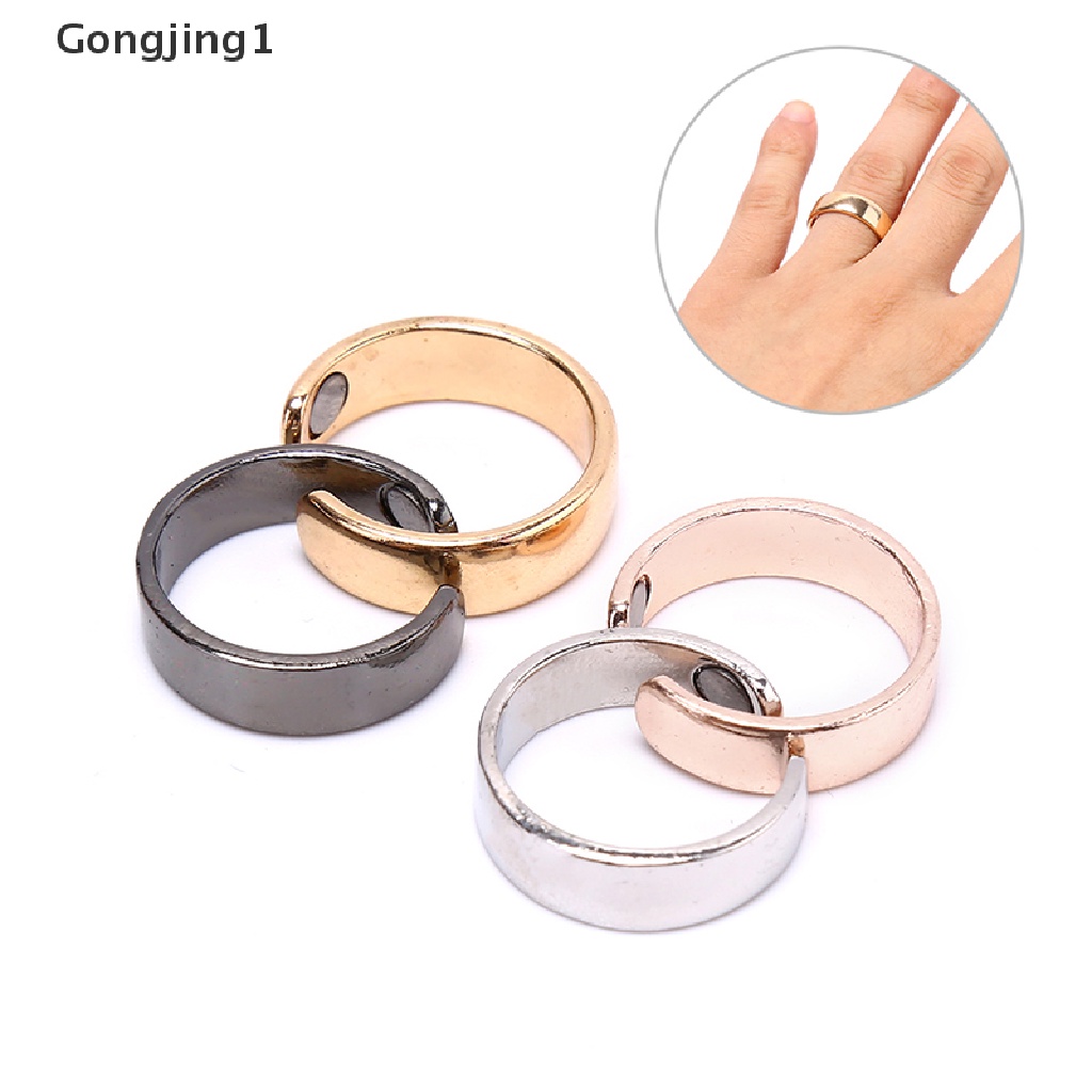 Gongjing1 Cincin Terapi Magnetik Akupresur Anti Jari Untuk Refleksi