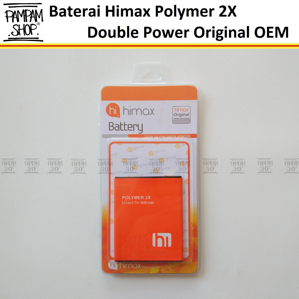 Baterai Handphone HP Himax Polymer 2X Double Power Batre Batrai Battery HP Polimer