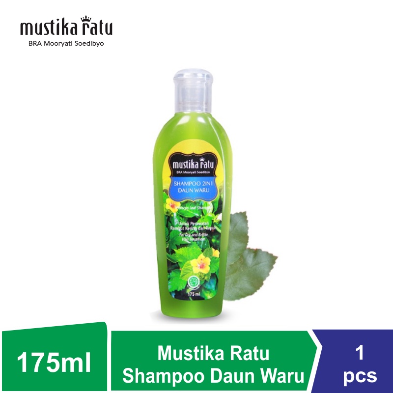 Mustika Ratu Shampoo Daun Waru untuk Rambut Kering dan Pecah 175ml