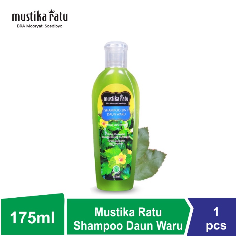 Mustika Ratu Shampoo Daun Waru untuk Rambut Kering dan Pecah 175ml