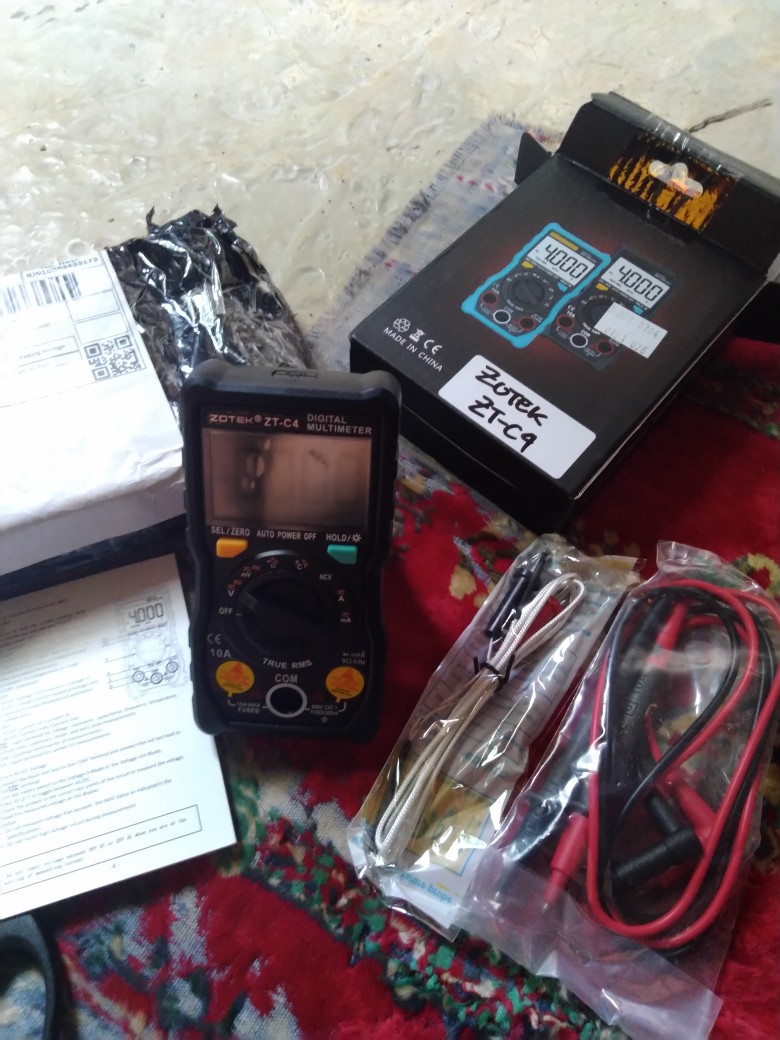 Zotek Zt-c4 Auto Multimeter Digital Multitester Avometer Voltmeter - Sku 2.002.0704 - Ztc4