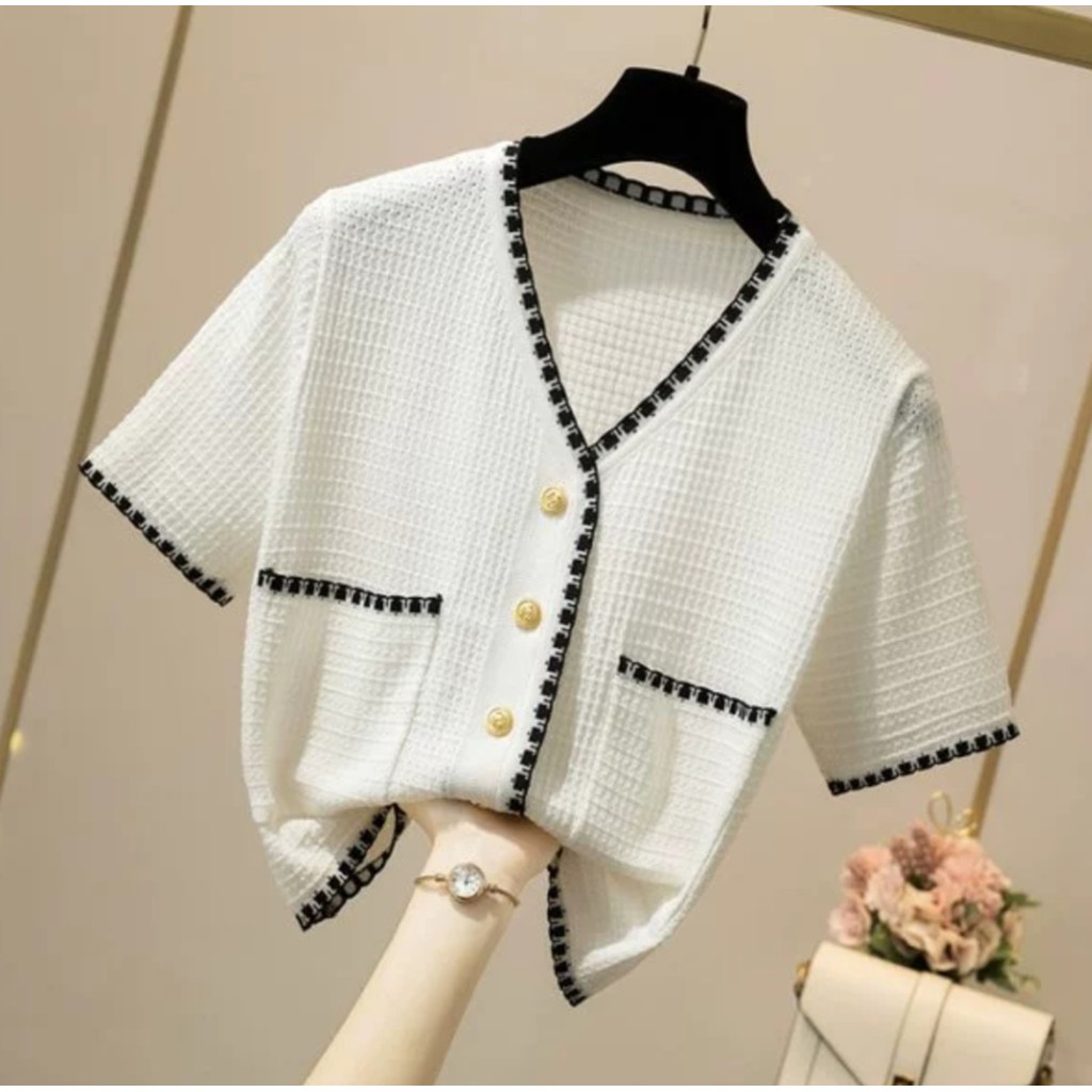 [TOYOU SHOP M31] CARDIGAN LENGAN PENDEK | OUTER KOREA | FASHION BAJU RAJUT WANITA | OUTER IMPORT PREMIUM