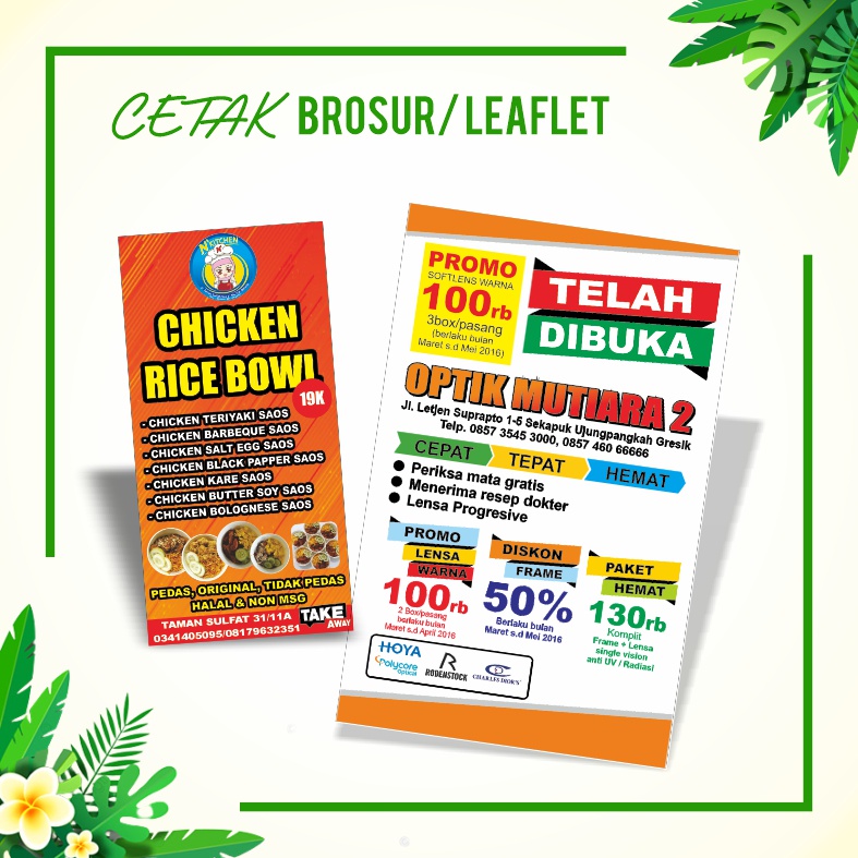 

BROSUR PROMOSI PRODUK UKURAN 10X20