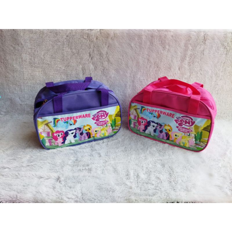 Tas Jinjing Cupid  Little Pony ( Zipper bunga es )  / tas bekal makan / tas souvenir