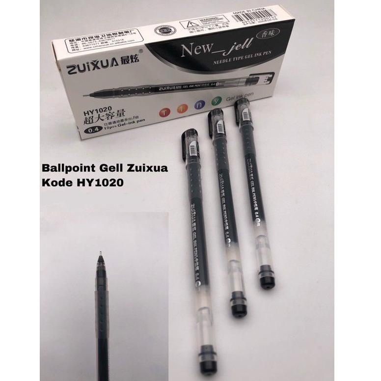 

◀ ((zuixua)) isi 12pcs pulpen gel hitam zuixua, merk apel, 0,4mm ガ