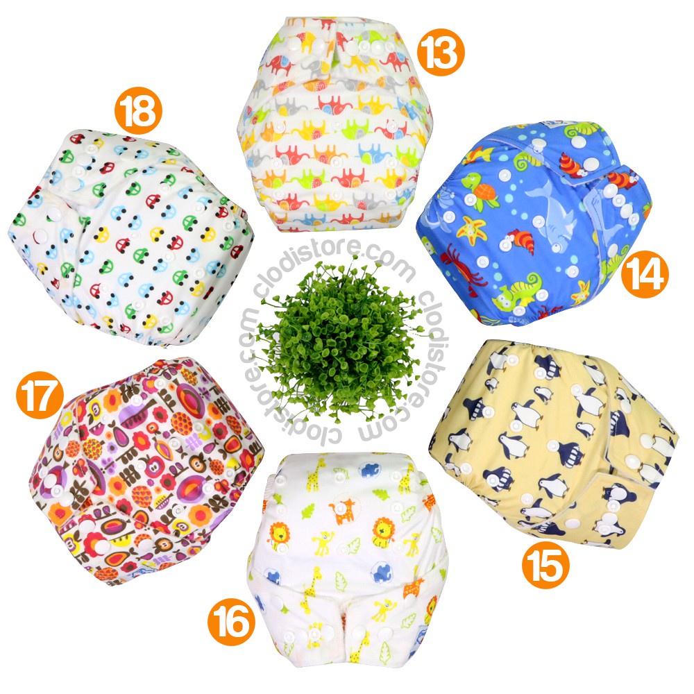 Clodi Kain Popok Kain Bayi Babyland Snap Microfiber cewek+2 insert Microfiber