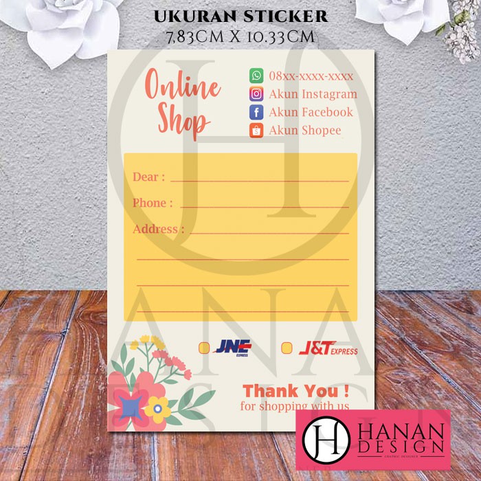 

Label Pengiriman Olshop Murah Stiker Custom Motif Super Spring