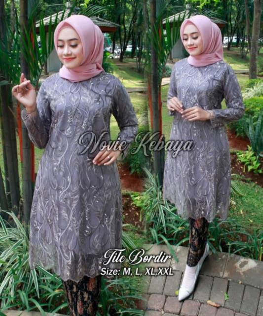 SET BROKAT TULLE /KEBAYA WISUDA/KEBAYA MUSLIM/KEBAYA KONDANGAN