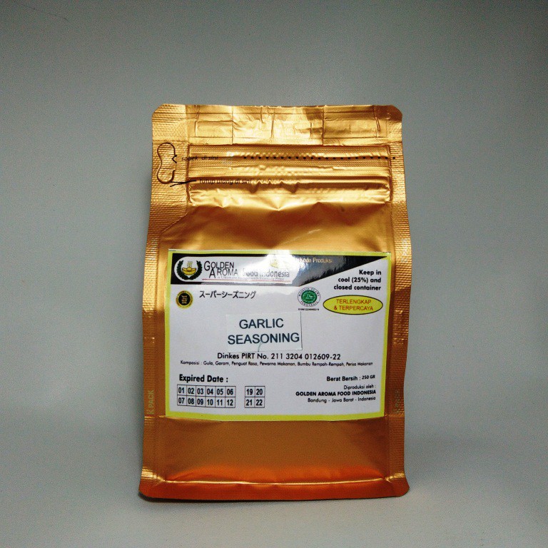 

Bubuk Tabur Rasa Garlic Seasoning 250gr Bumbu bawang Masak Serbaguna Enak Murah Halal 1/4Kg Powder