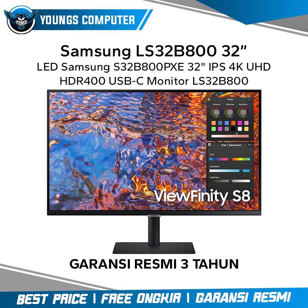 LED Samsung S32B800PXE 32&quot; IPS 4K UHD HDR400 USB-C | Monitor LS32B800