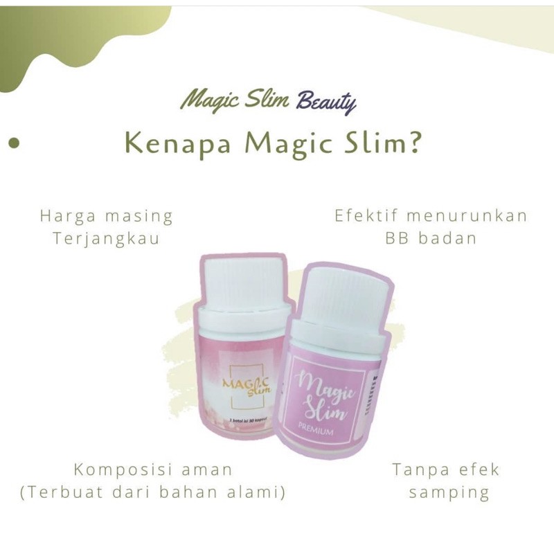 PELANGSING/OBAT DIET/HERBAL MAGIC SLIM BEAUTY TURUN 3-5 KG ( ORIGINAL 100% )