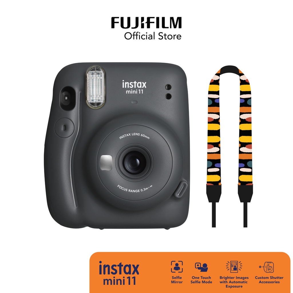 Fujifilm Instax Mini 11 with Exclusive Strap dan 1 Mini Film Single Plain