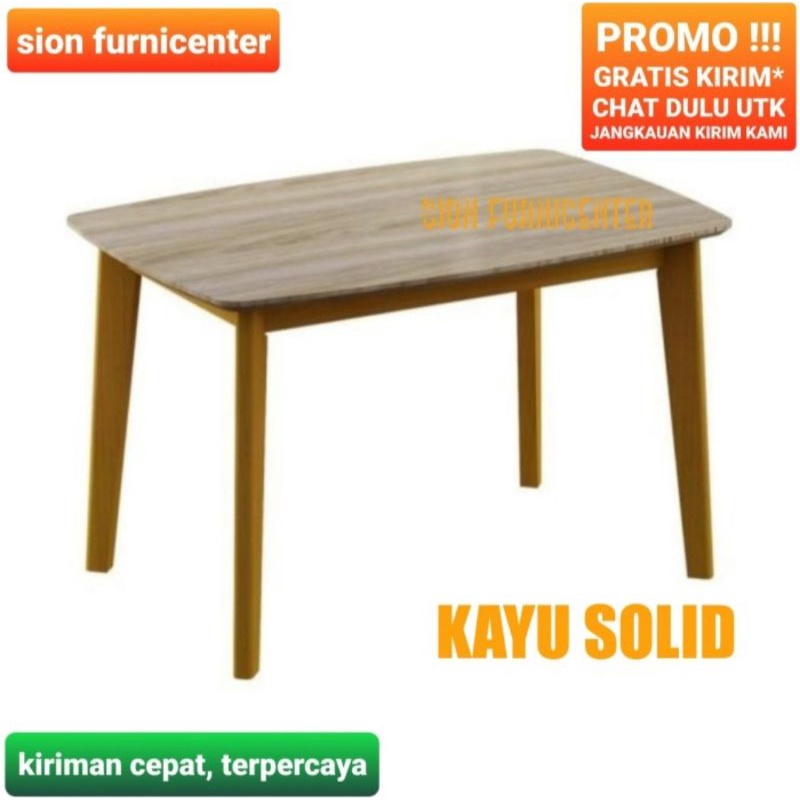 meja makan kayu solid / meja makan kayu / meja makan minimalis / meja makan minimalis kayu / meja ma