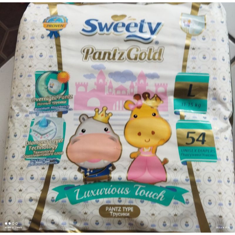 sweety gold silver bronzen - happy nappy - huggies S M L XL XXL