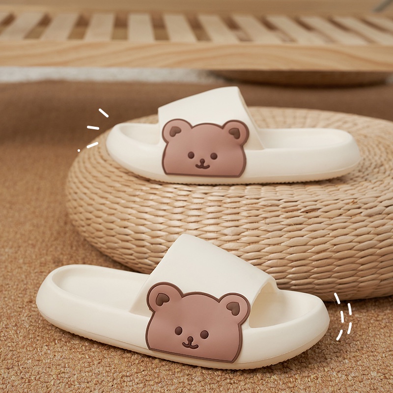 [littlecrab] Sendal Rumah Berkualitas Bear Samping Sandal Lucu Unik Beruang Keren Trendy Sandal Empuk Sendal Karet Korean Style