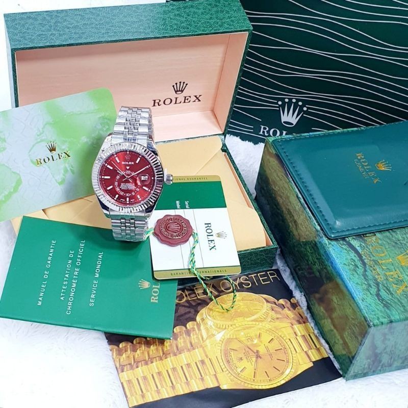 Jam Tangan Rolex Full Set /Jam Tangan Pria Original Lengkap Box - Paper Bag - Kartu Garansi