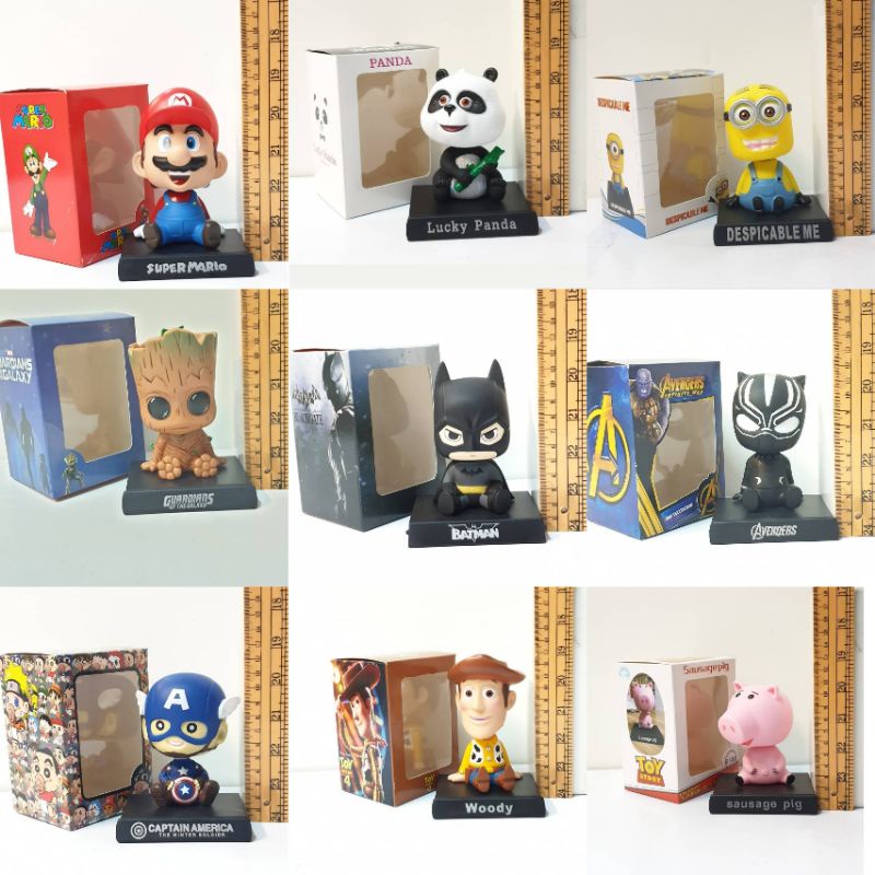 Mario luigi panda minion groot batman black phanter captain woody pig naruto sanji one piece kaws ba