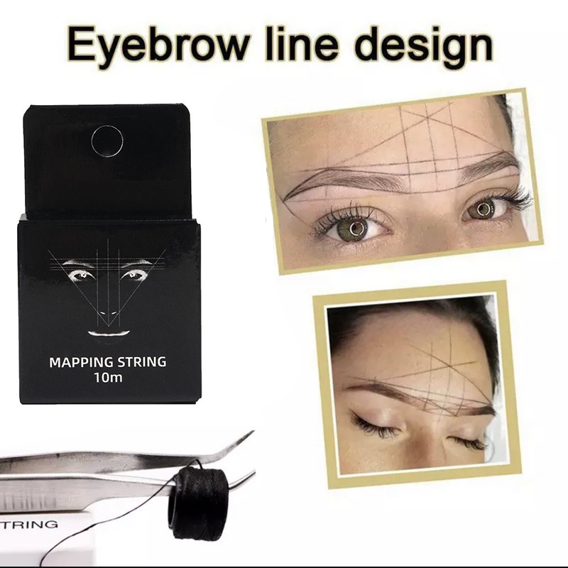 10m Mapping String Eyebrow Benang Sulam Pemetaan Pemaentuk Alis Pola