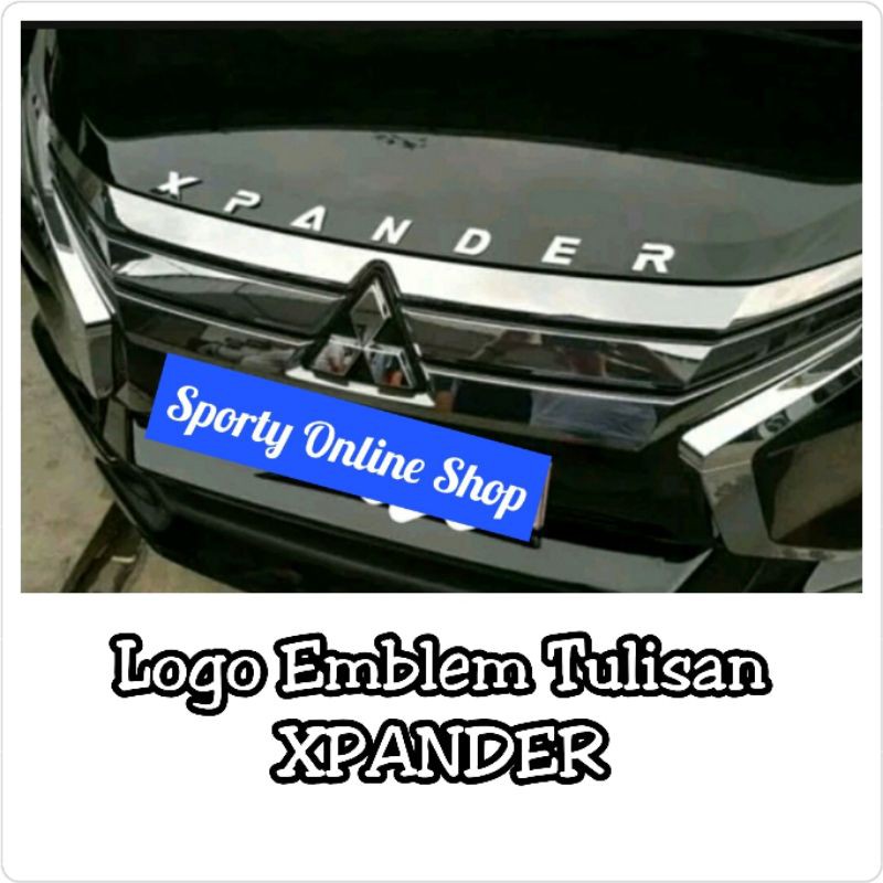 Tulisan Xpander Kap Mesin Warna Crome