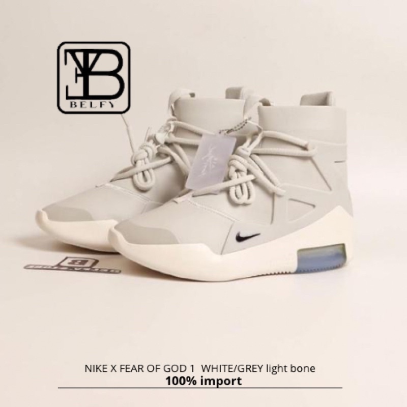 NIKE X FEAR OF GOD 1  WHITE/GREY light bone