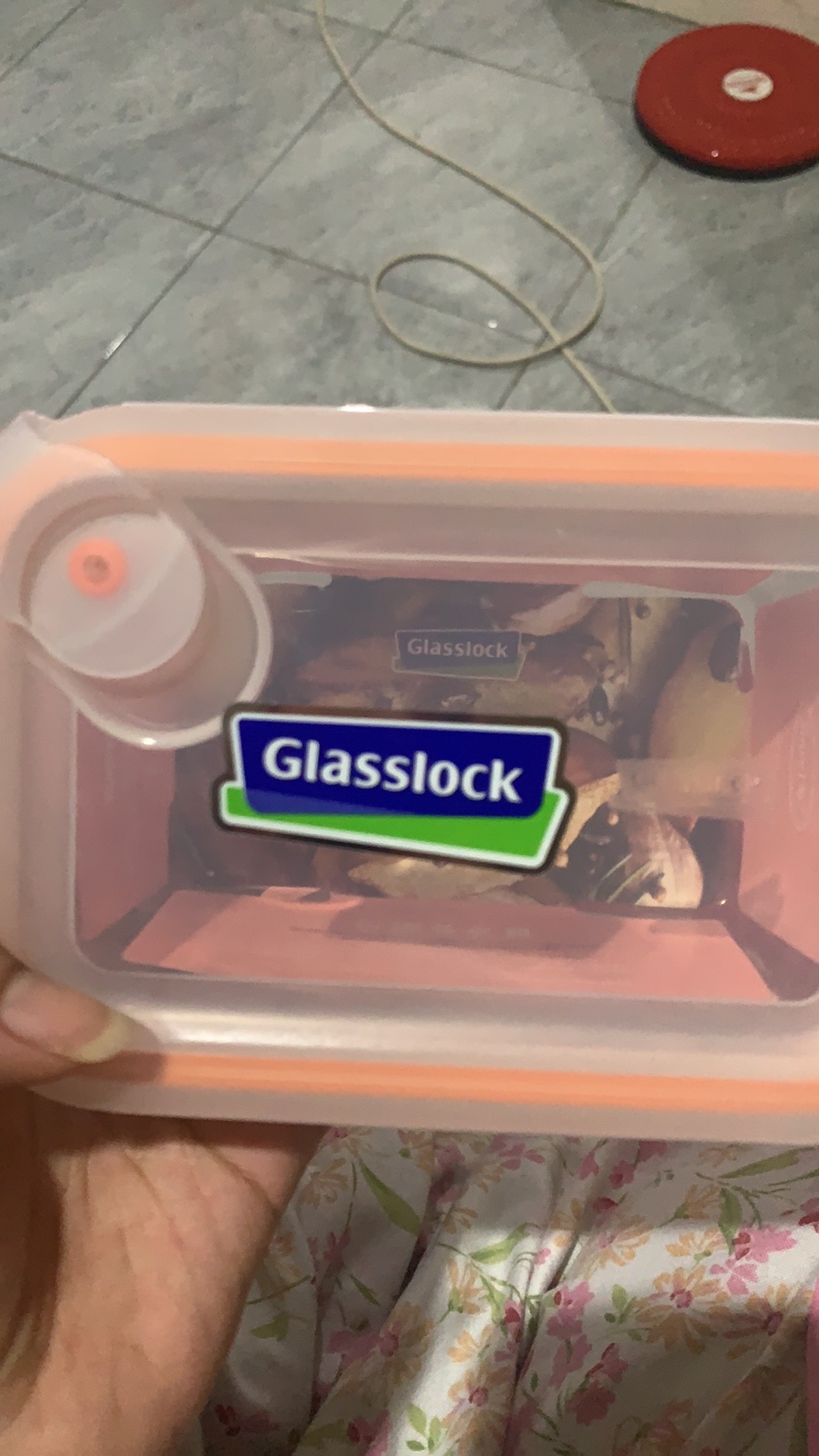 Tempat Makan 480 Ml Glasslock Oven Safe Wadah Makanan Aircap Lunch Box - Oranye