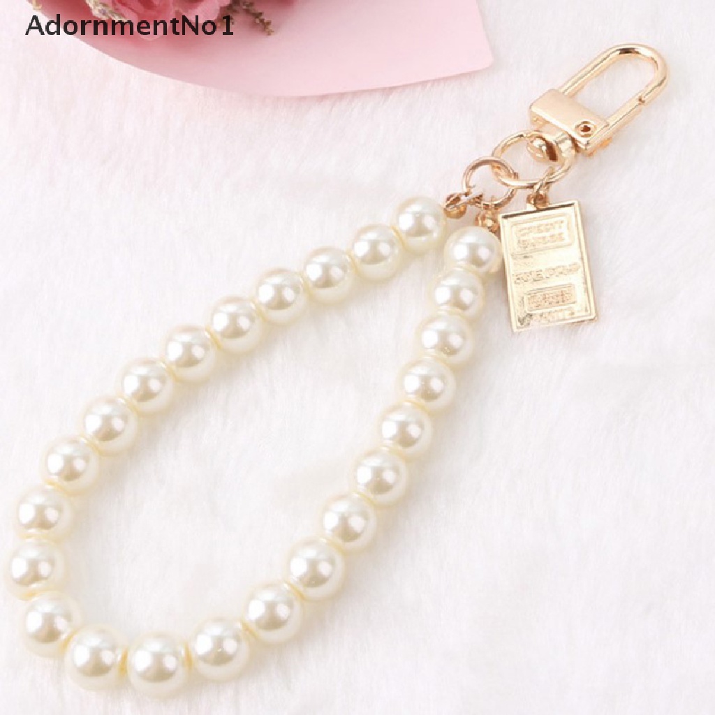 (AdornmentNo1) Gantungan Kunci Retro Bentuk Koin Bulat / Persegi Aksen Mutiara Imitasi Untuk Aksesoris DIY