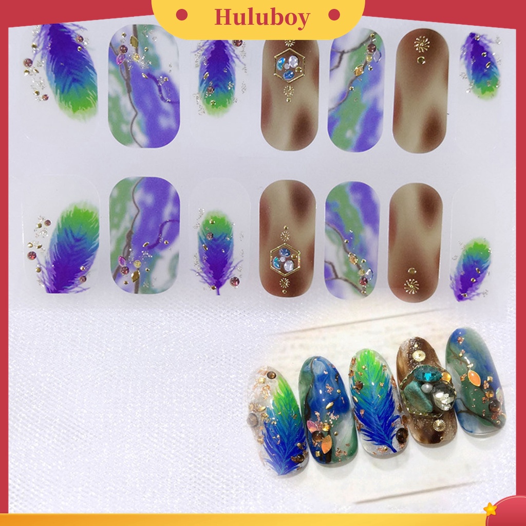 Huluboy Huluboy♡ Patch Stiker Kuku Desain Beragam Untuk Dekorasi Nail Art