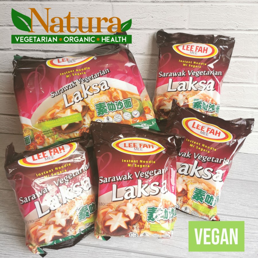 Lee Fah Sarawak Vegetarian Laksa 1 Pack isi 4 Mie Instant Vegan