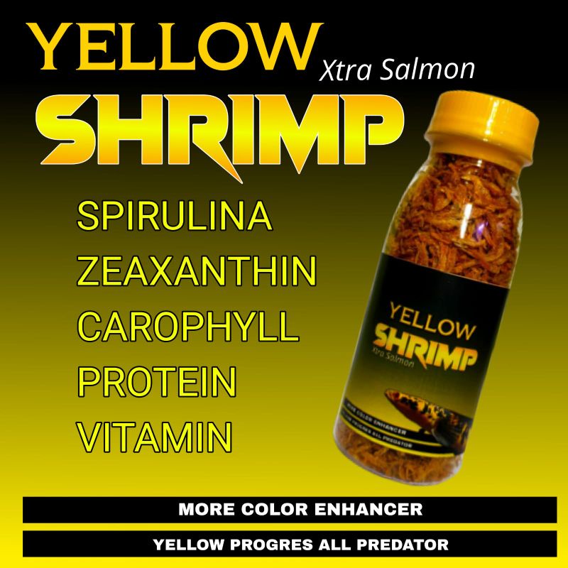 Yellow Shrimp Udang Kering Pakan Ikan kemasan Botol 100 ml