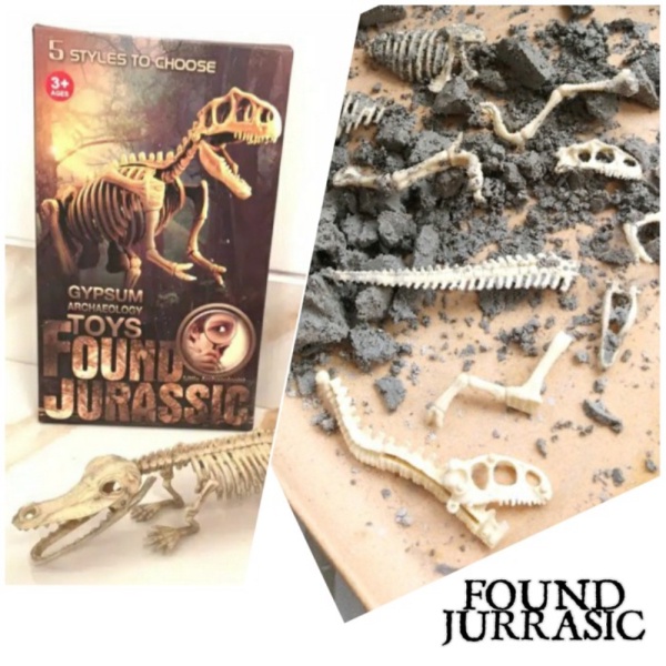 

Mainan anak Found Jurassic Dig Kit/ fosil tengkorak dinosaurus Berkualitas