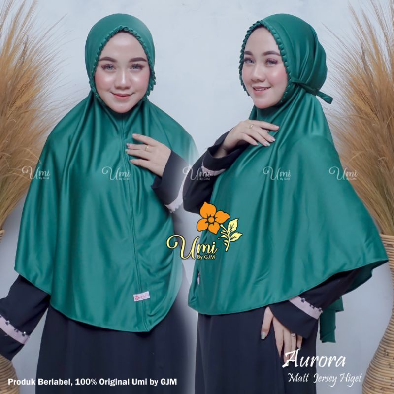 Jilbab Jumbo Tali Rempel Aurora // Hijab Instan Jersi Original GJM Jibab Instan KCB