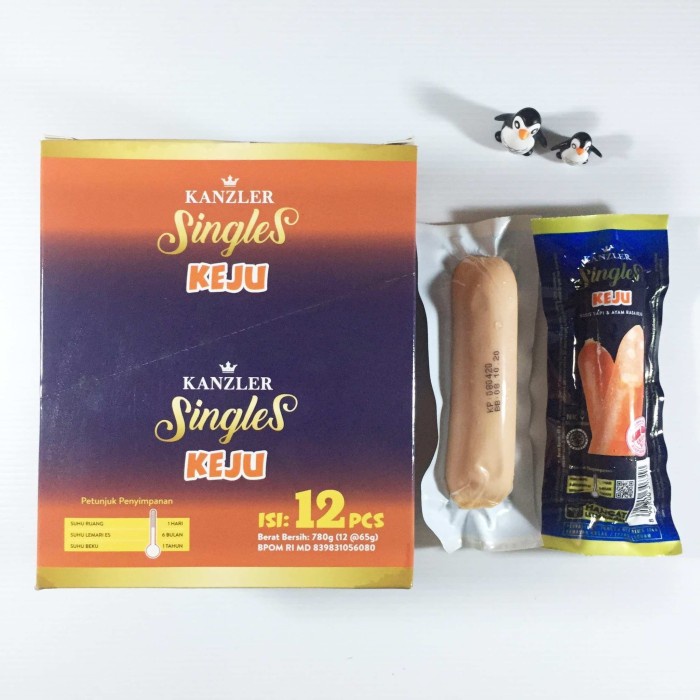 

Termurah KANZLER SINGLES Sosis KEJU 1 Box isi 12 PCS